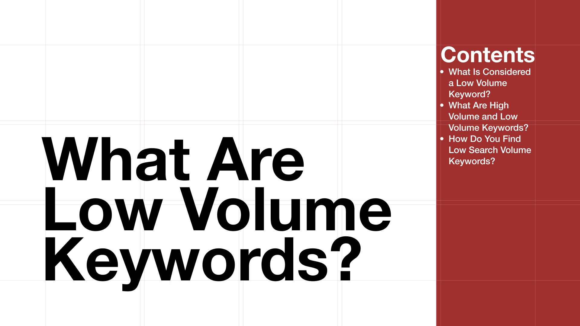 Low Search Volume Keywords: What They Are and Why They Work