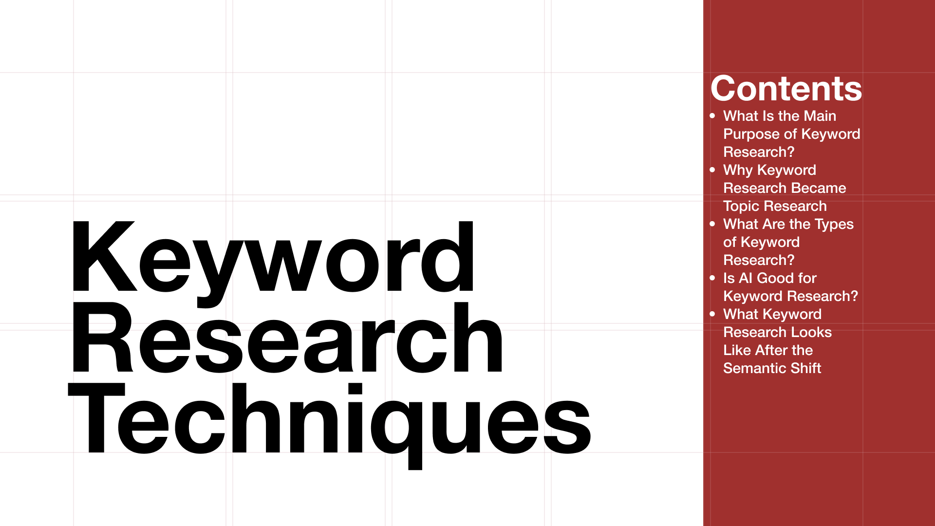 Keyword Research Techniques for Semantic and AI Search