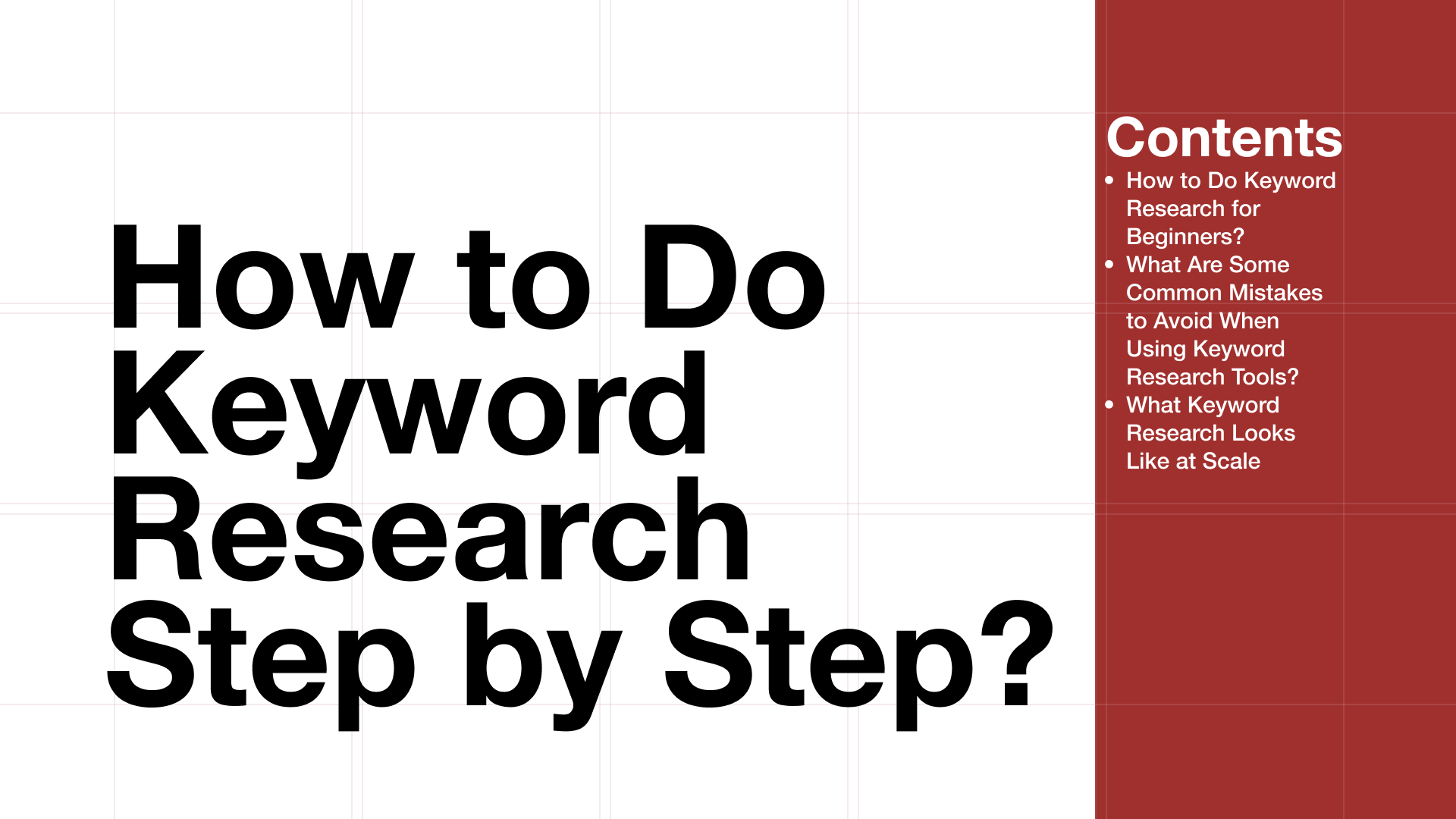 How to Do Keyword Research Step by Step