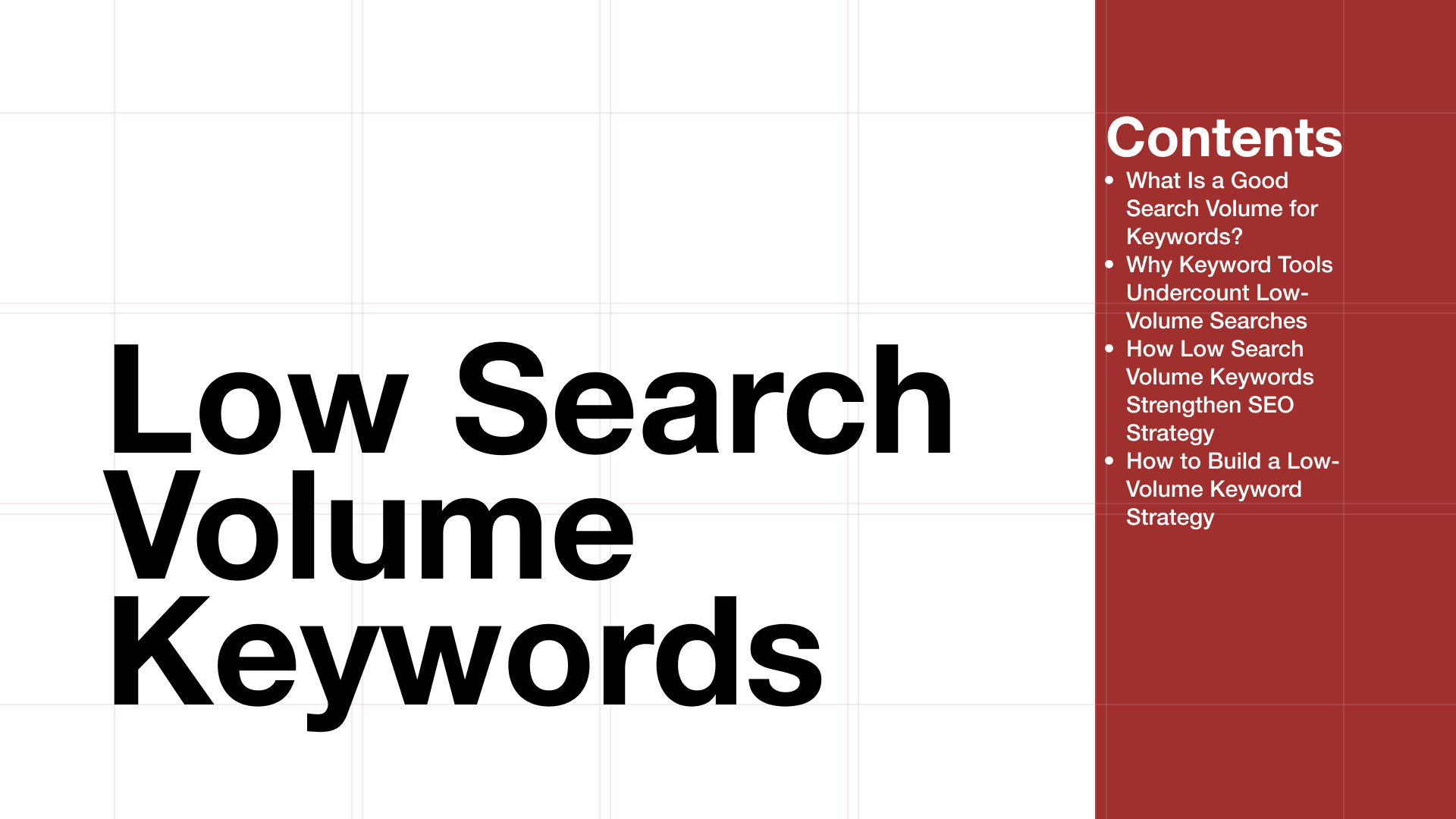 Low Search Volume Keywords: A Strategic Guide