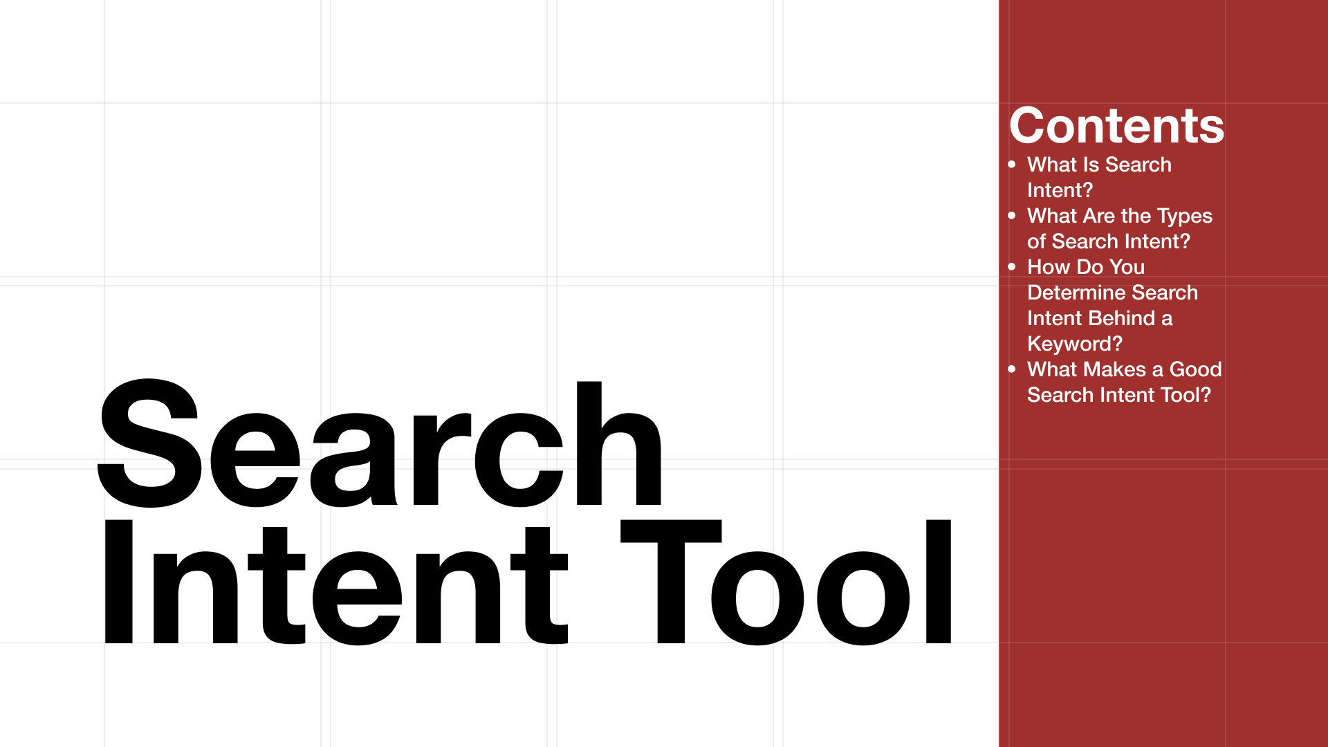 Featured image for "Search Intent Tool" with table of contents