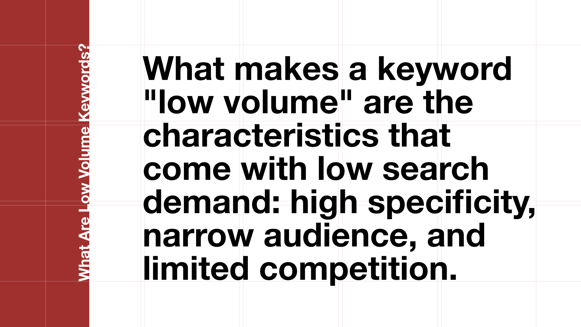 Pull quote clarifying that low search volume keywords reported as zero by tools still attract real searches